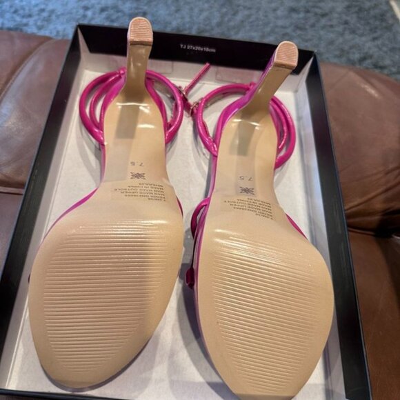 BCBGeneration Women's Kendi Ankle Strap Platform Sandals - PINK - Picture 3 of 7